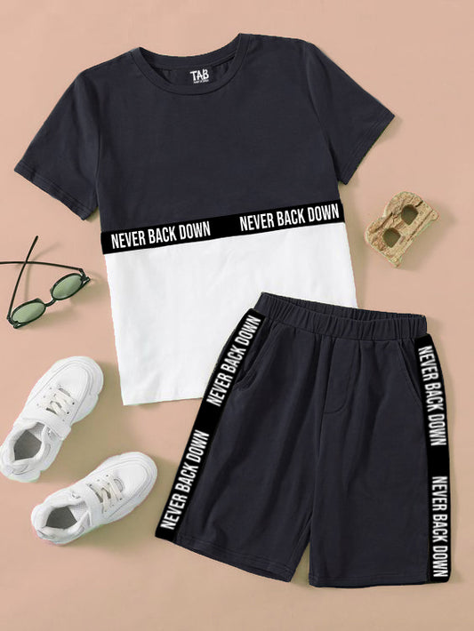 Men's Grey Tee & Shorts Co-Ord Set#3