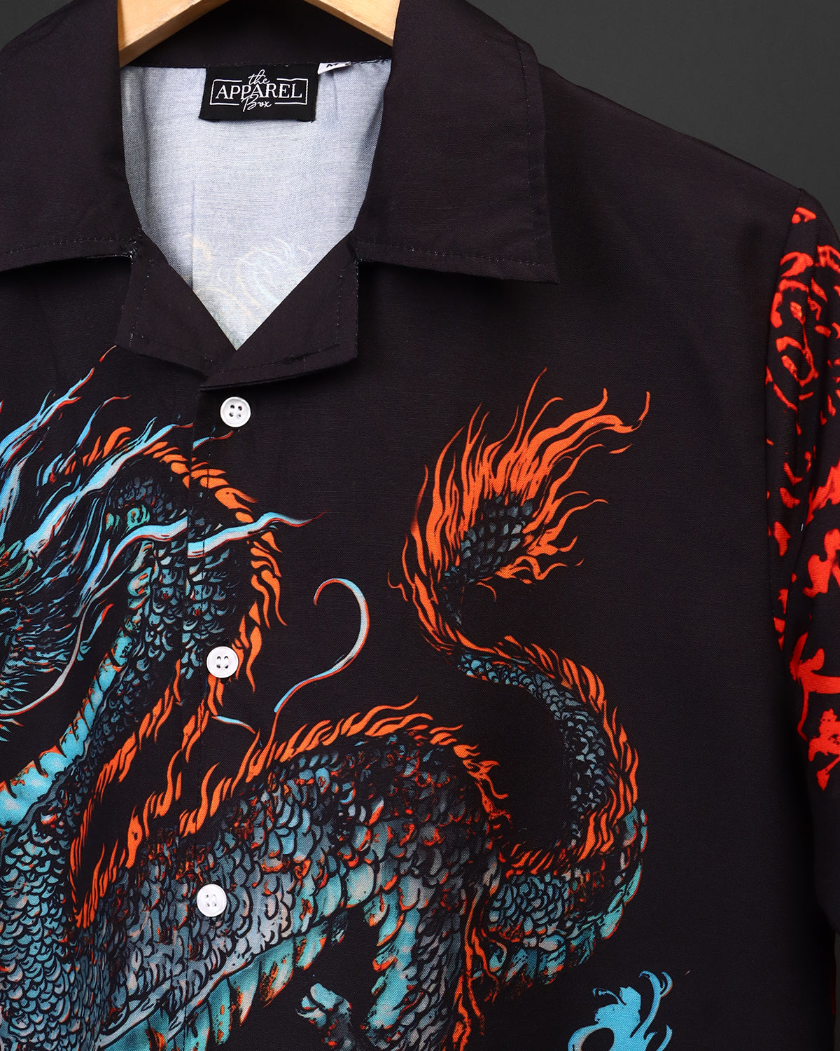 Dragonwave Black Cuban Collar Shirt #296