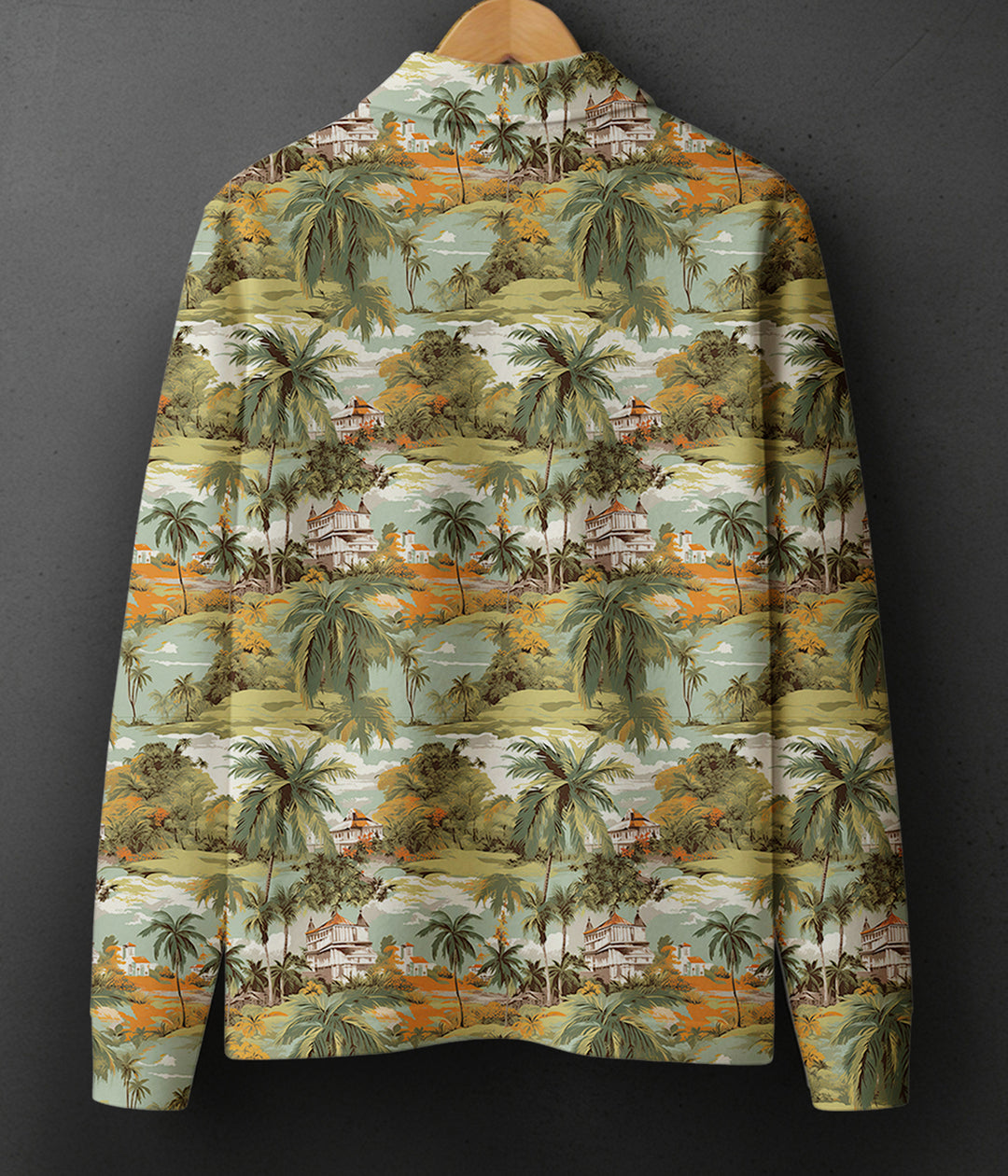 COTTON PRINTED Full Sleeve Polo Tee #26