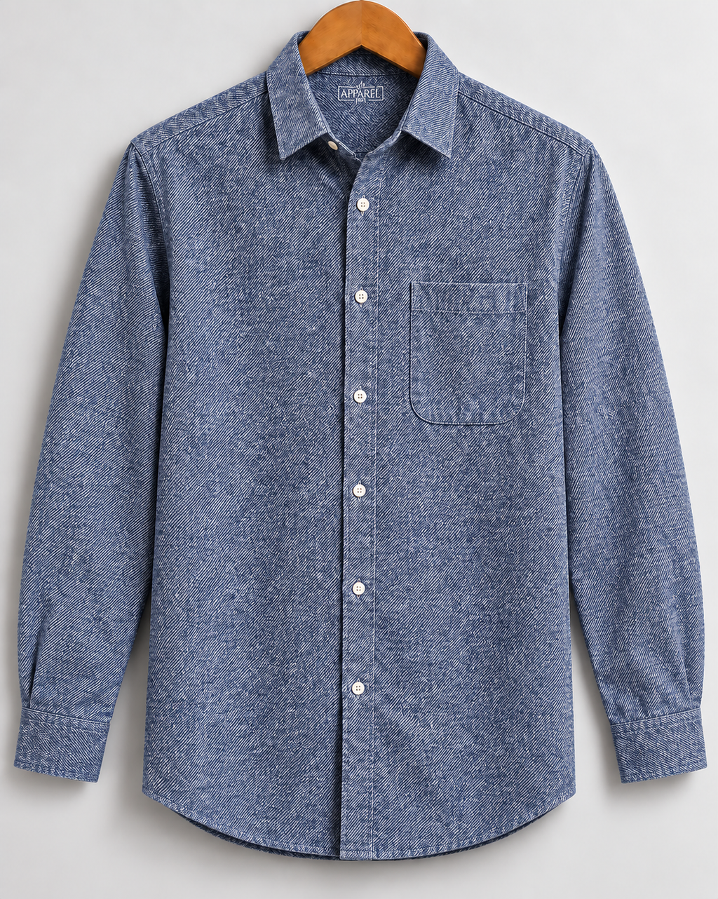 Indigo Grain Textured Shirt #16