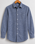 Indigo Grain Textured Shirt #16