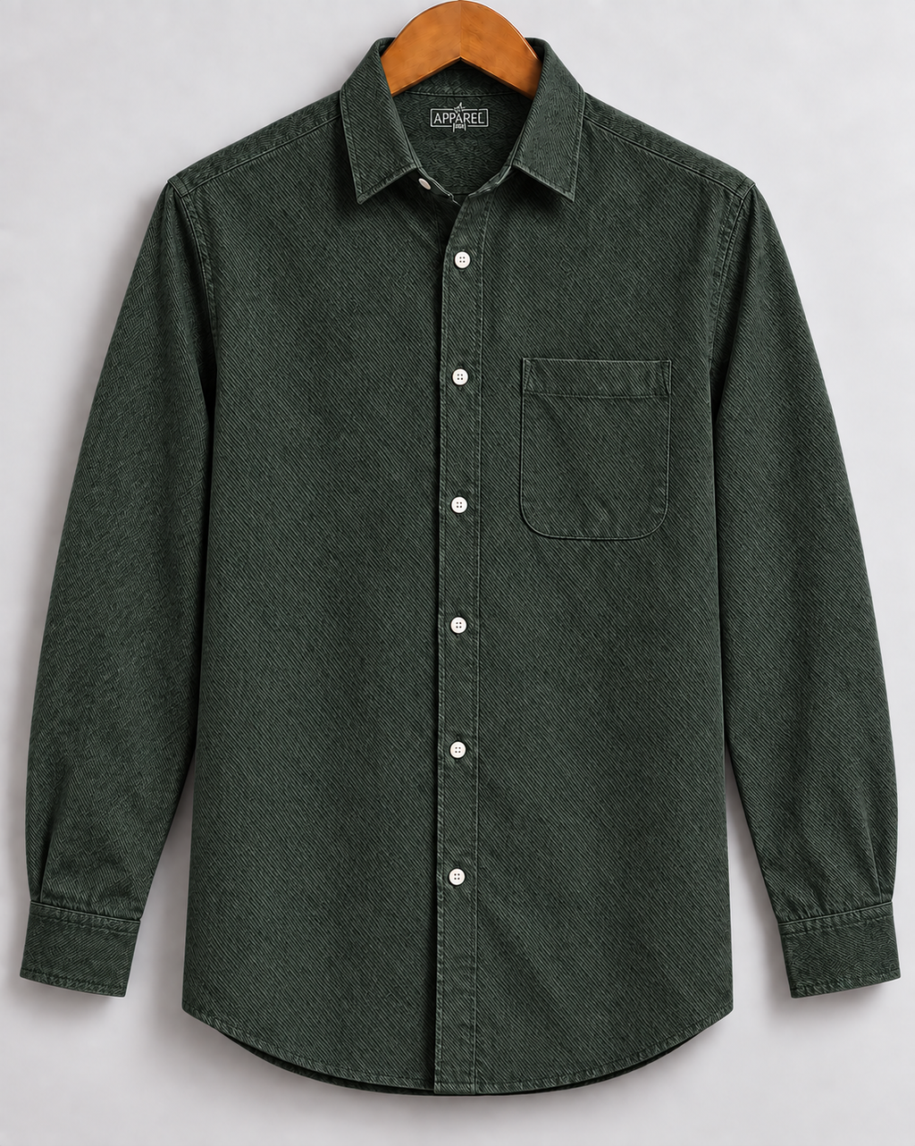 Deep green Textured Shirt #17