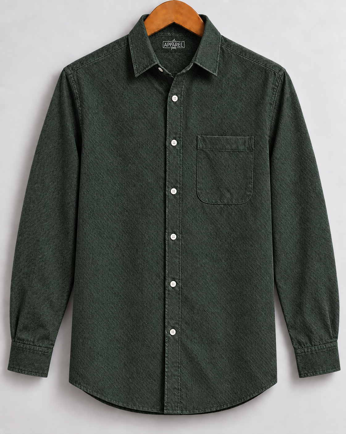 Deep green Textured Shirt #17