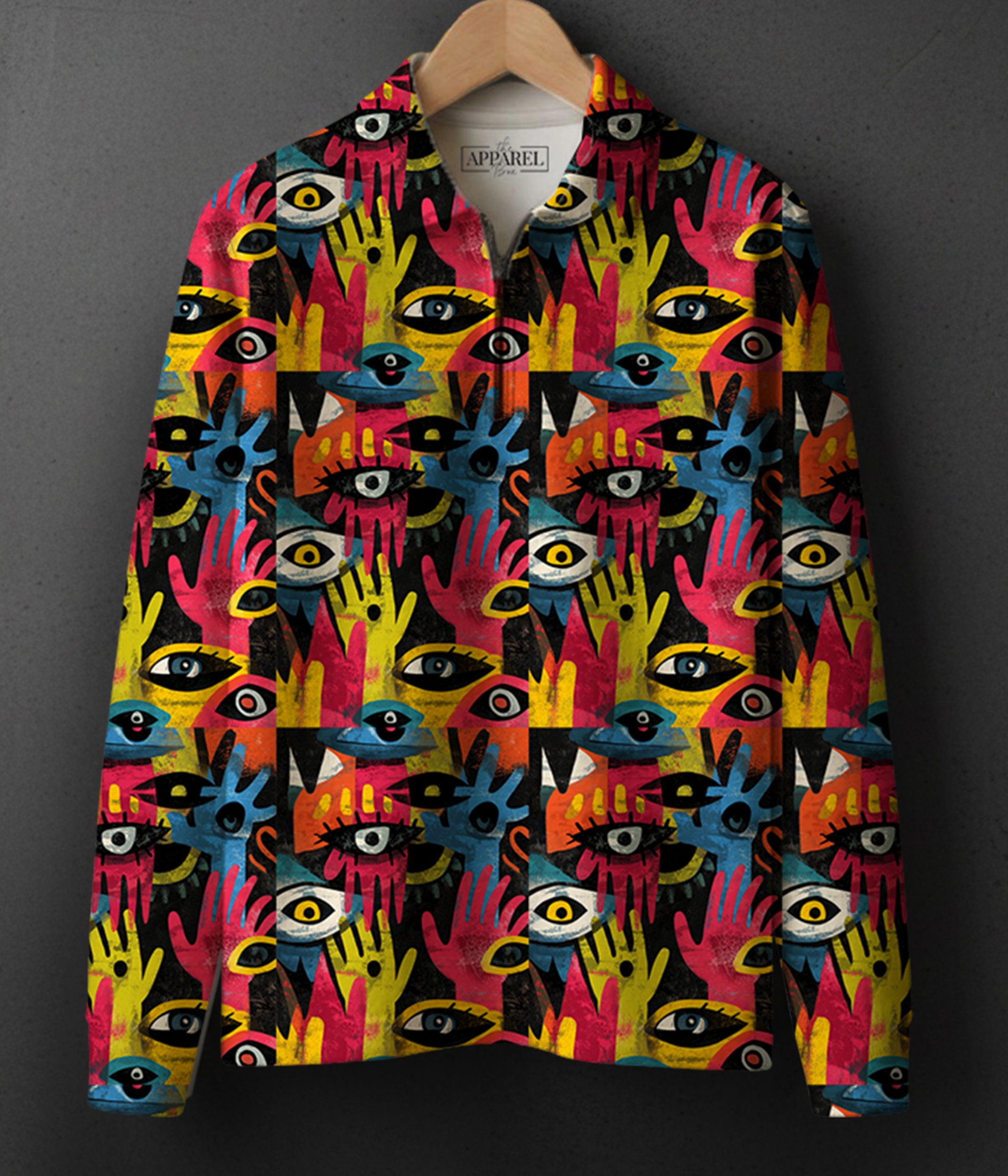 COTTON PRINTED Full Sleeve Polo Tee #23