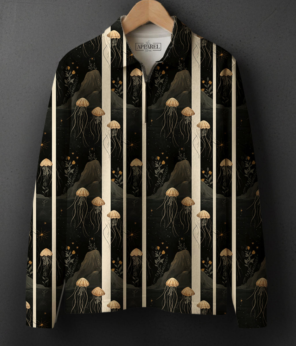 COTTON PRINTED Full Sleeve Polo Tee #25