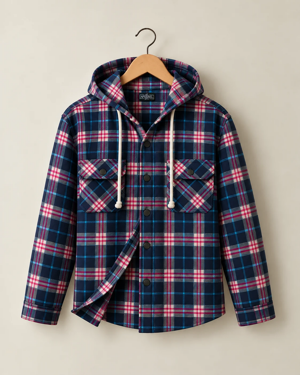 Tartan* Hooded Flannel shirt #6