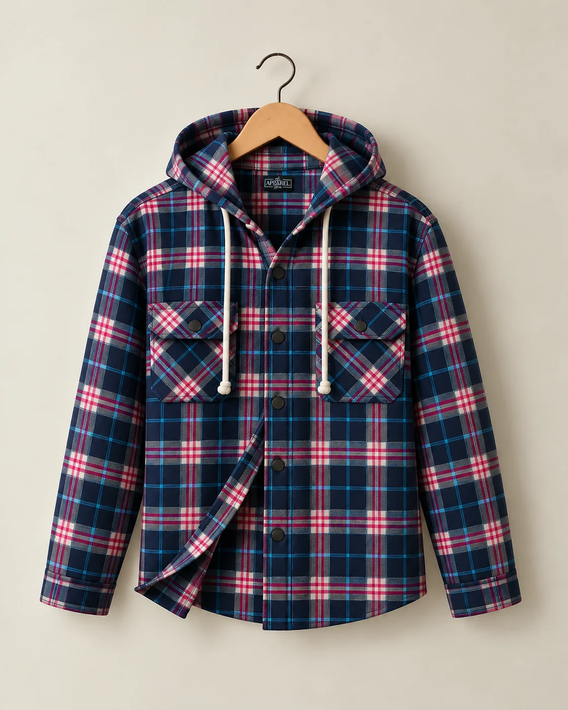 Tartan* Hooded Flannel shirt #6