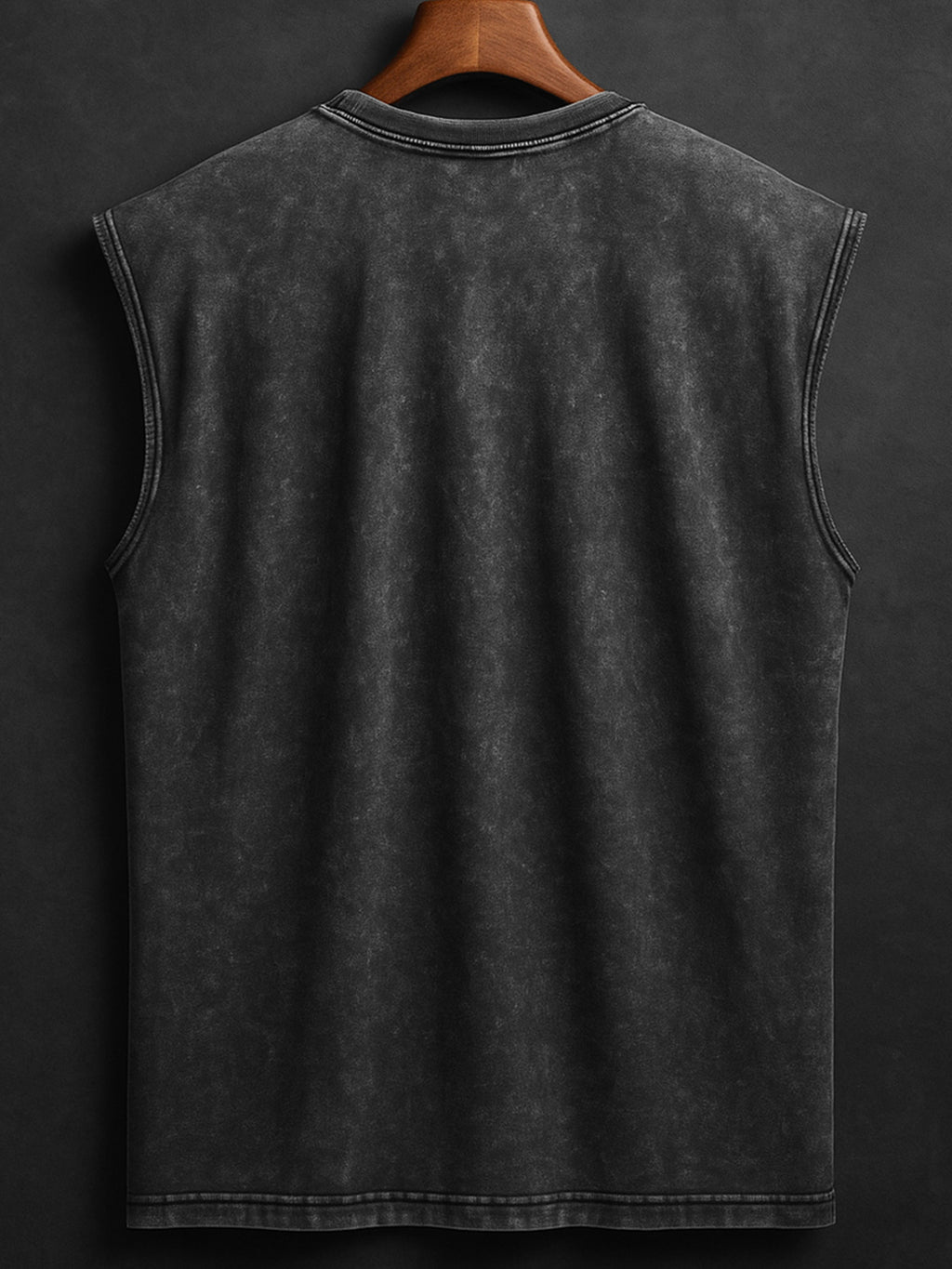 ACID WASH SLEEVELESS PRINTED VEST#3