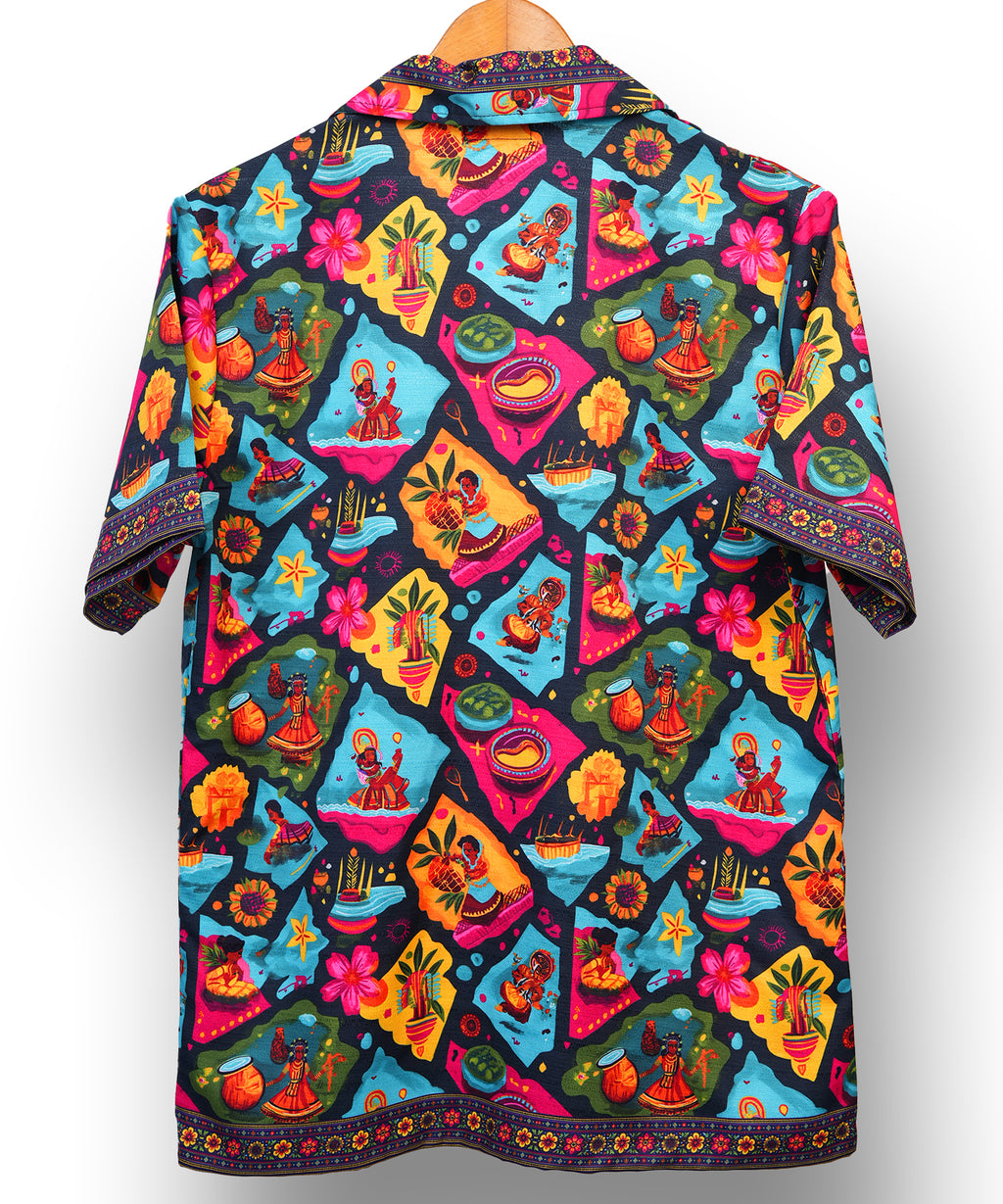 Ponnonam * Cuban Collar Shirt #305