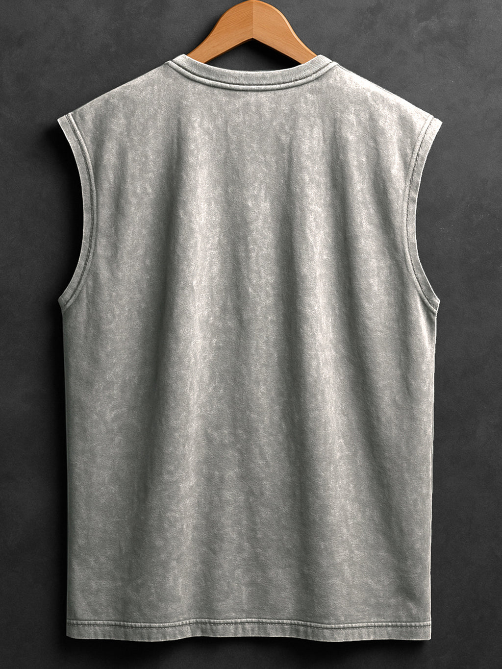 ACID WASH SLEEVELESS PRINTED VEST#9