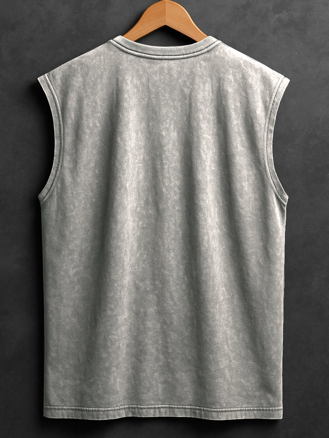 ACID WASH SLEEVELESS PRINTED VEST#9