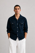 Contrast-Stitch Shirt For Men #314