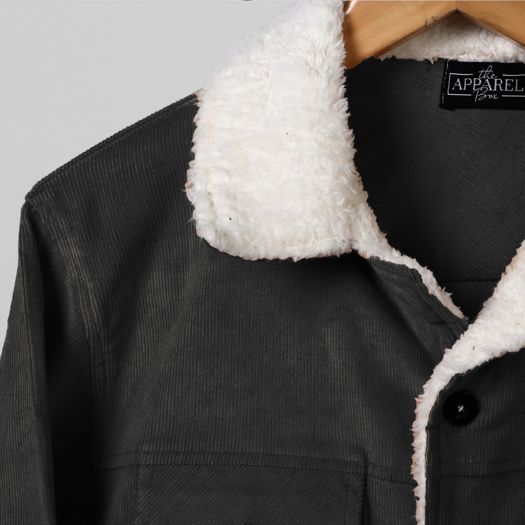 Corduroy Shacket For Men #4