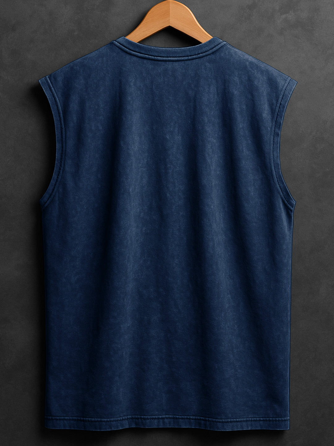 ACID WASH SLEEVELESS PRINTED VEST#20