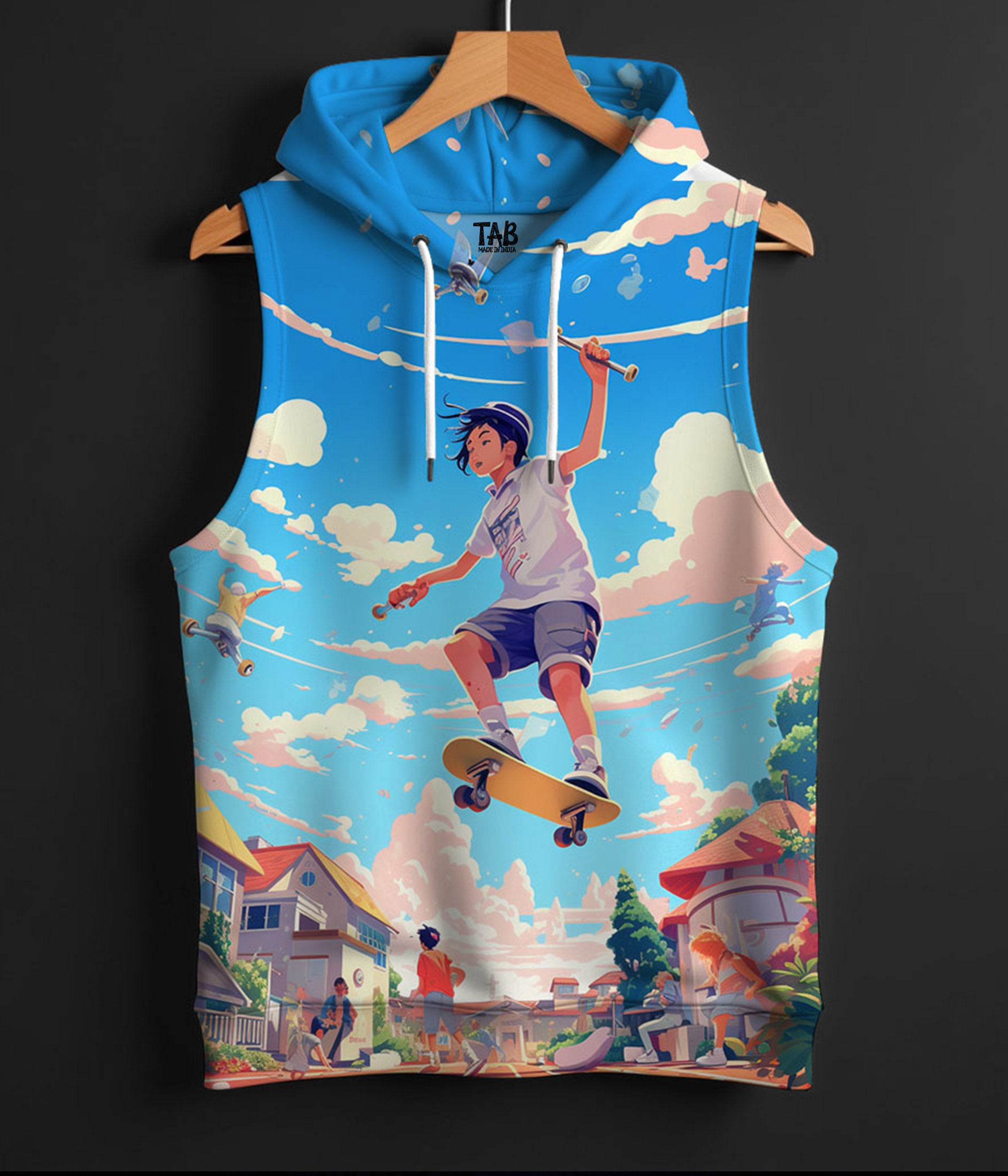 Sky-Skater PRINTED HOODIE SANDO#6