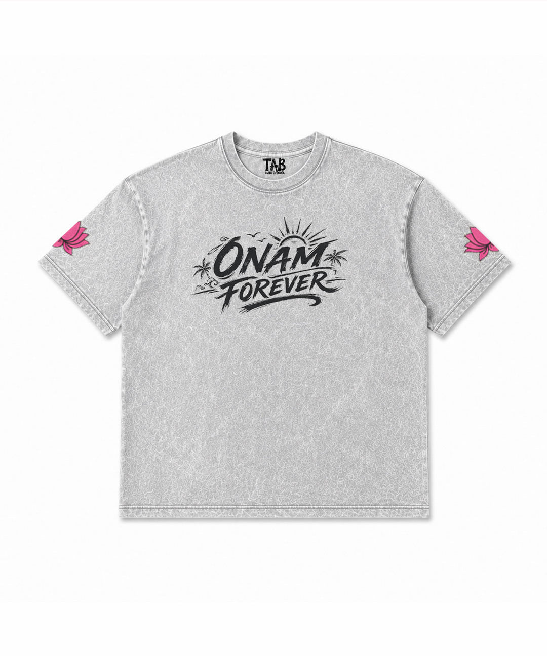 ACID WASH PRINTDE OVER SIZE TEE SHIRT #40