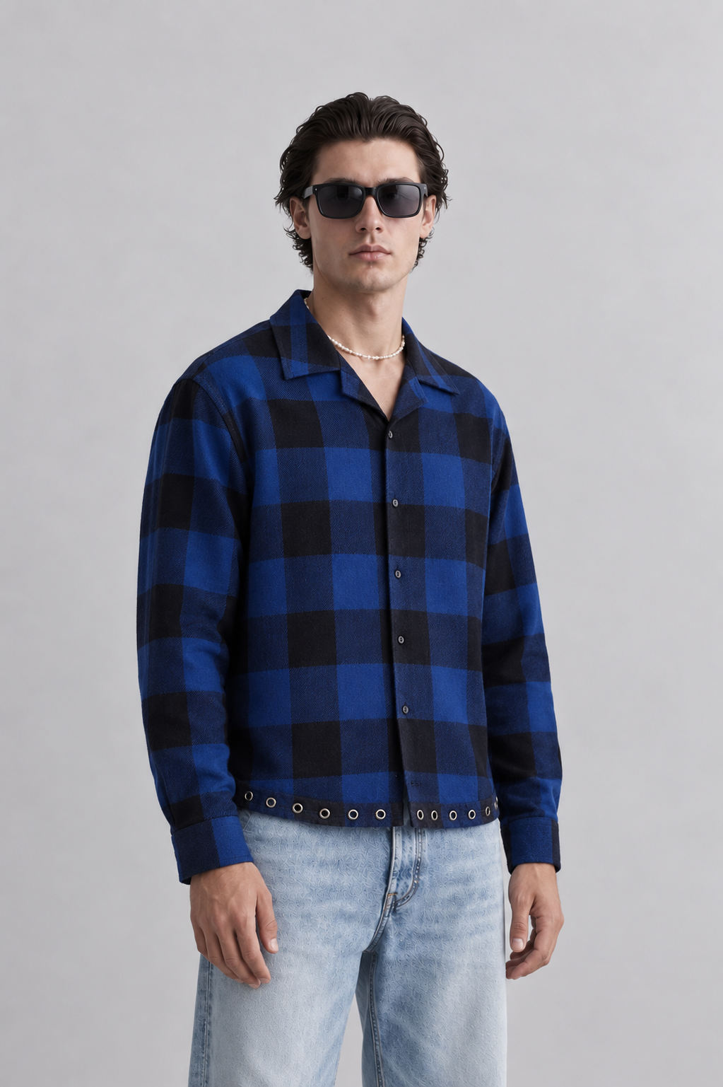Essential Eyelet Cuban Shirt For Men #318