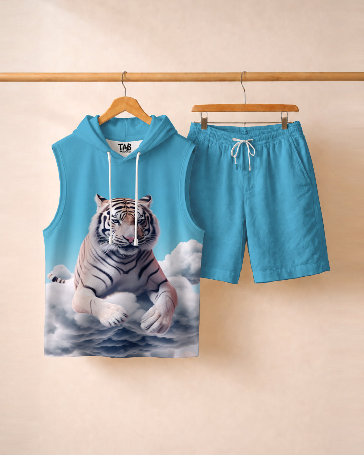 Alpha Tiger * Vest Hoodie & Short Co-Ord Set#2