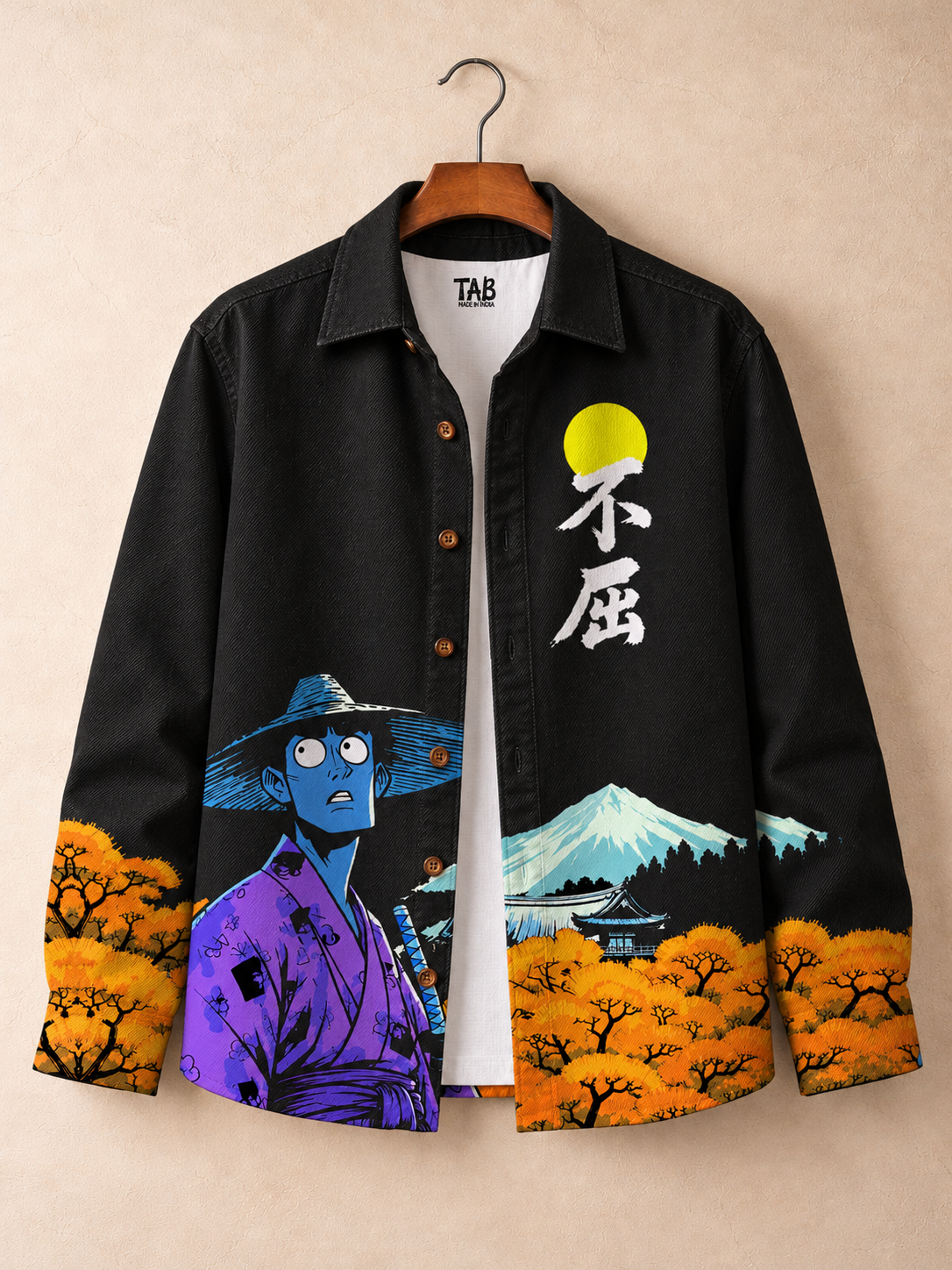 Kyoto Canvas* Printed shacket #13