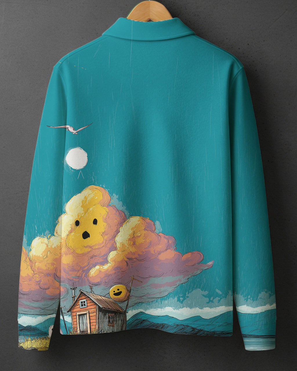 COTTON PRINTED Full Sleeve Polo Tee #30
