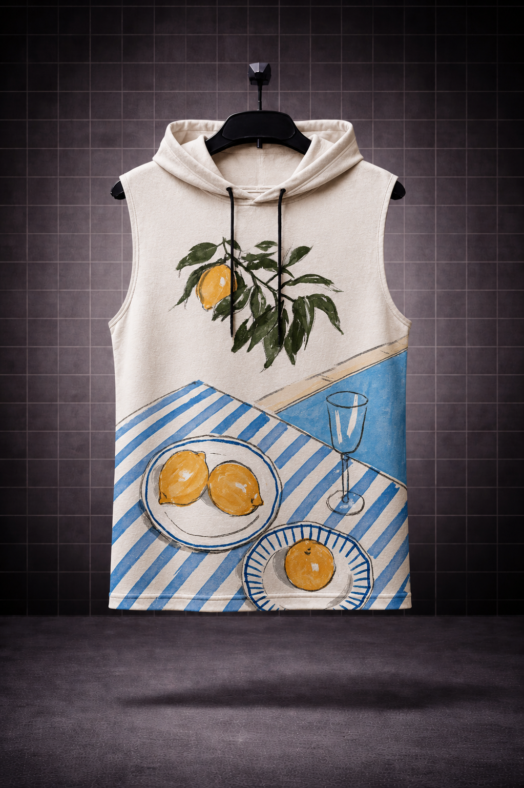 Limoncello  * Sleeveless Hoodie & Cargo Jogger Set#8