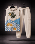 Limoncello  * Sleeveless Hoodie & Cargo Jogger Set#8