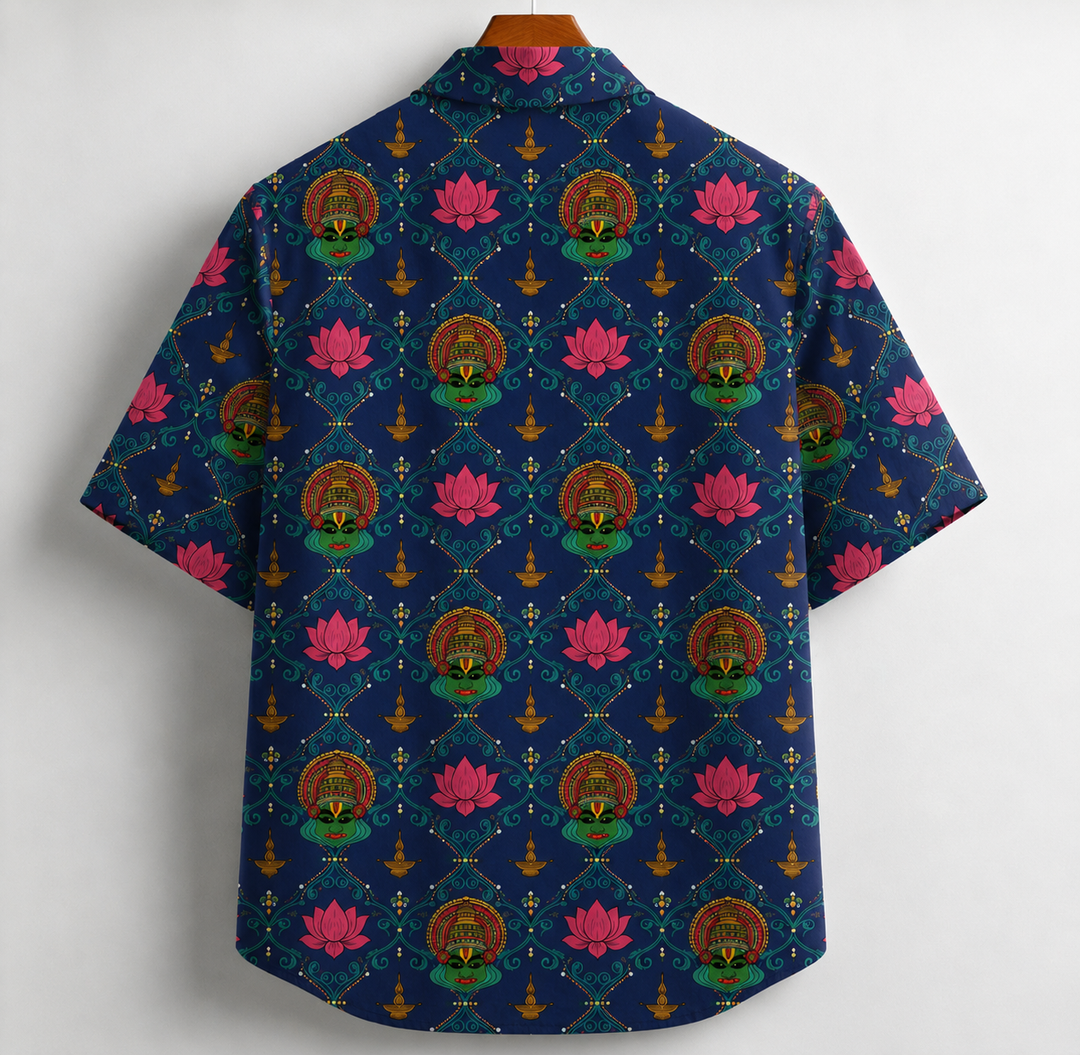 Temple Bloom * Cuban Collar Shirt #304