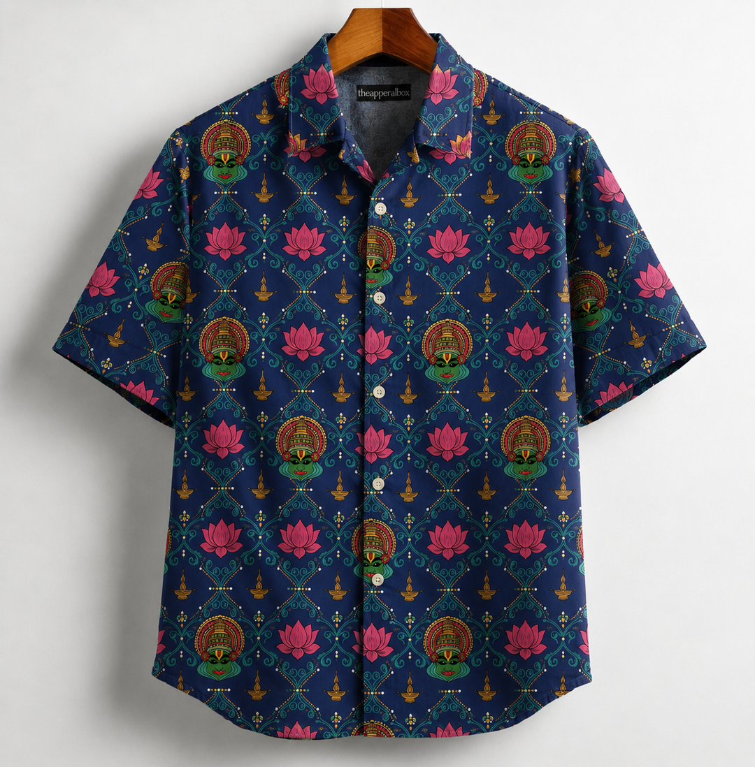 Temple Bloom * Cuban Collar Shirt #304
