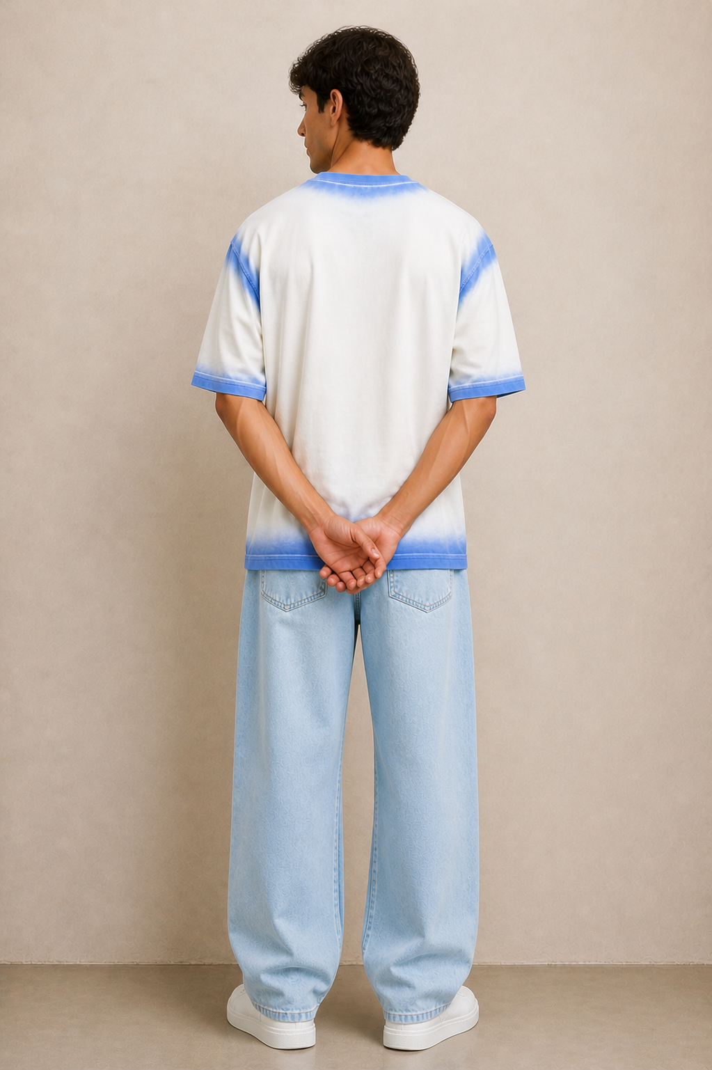 Azure * SPRAY DYED OVER SIZE TEE  #4