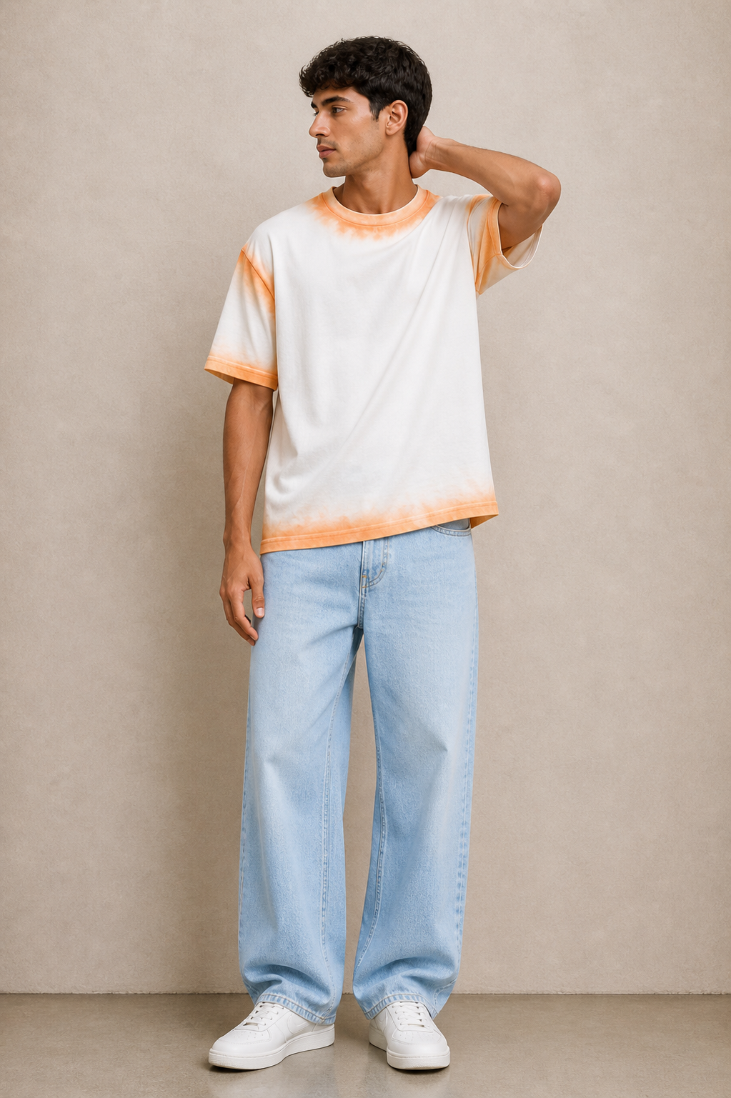 Burnout Sunset * SPRAY DYED OVER SIZE TEE  #3