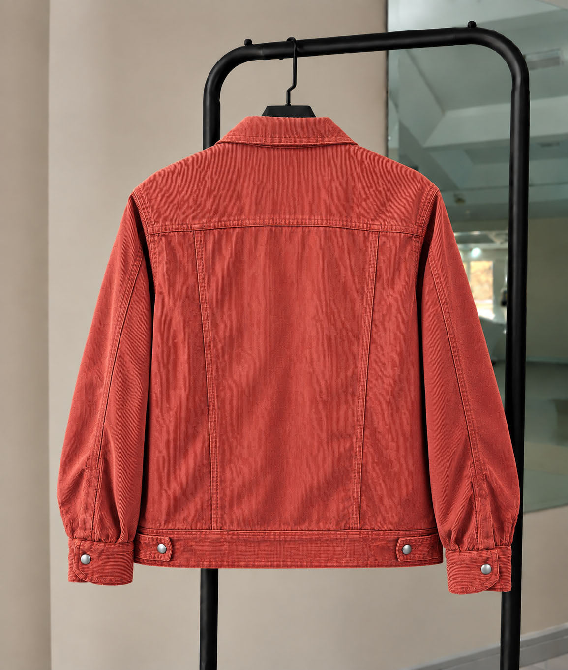 Terracotta* Corduroy Trucker Jacket #6