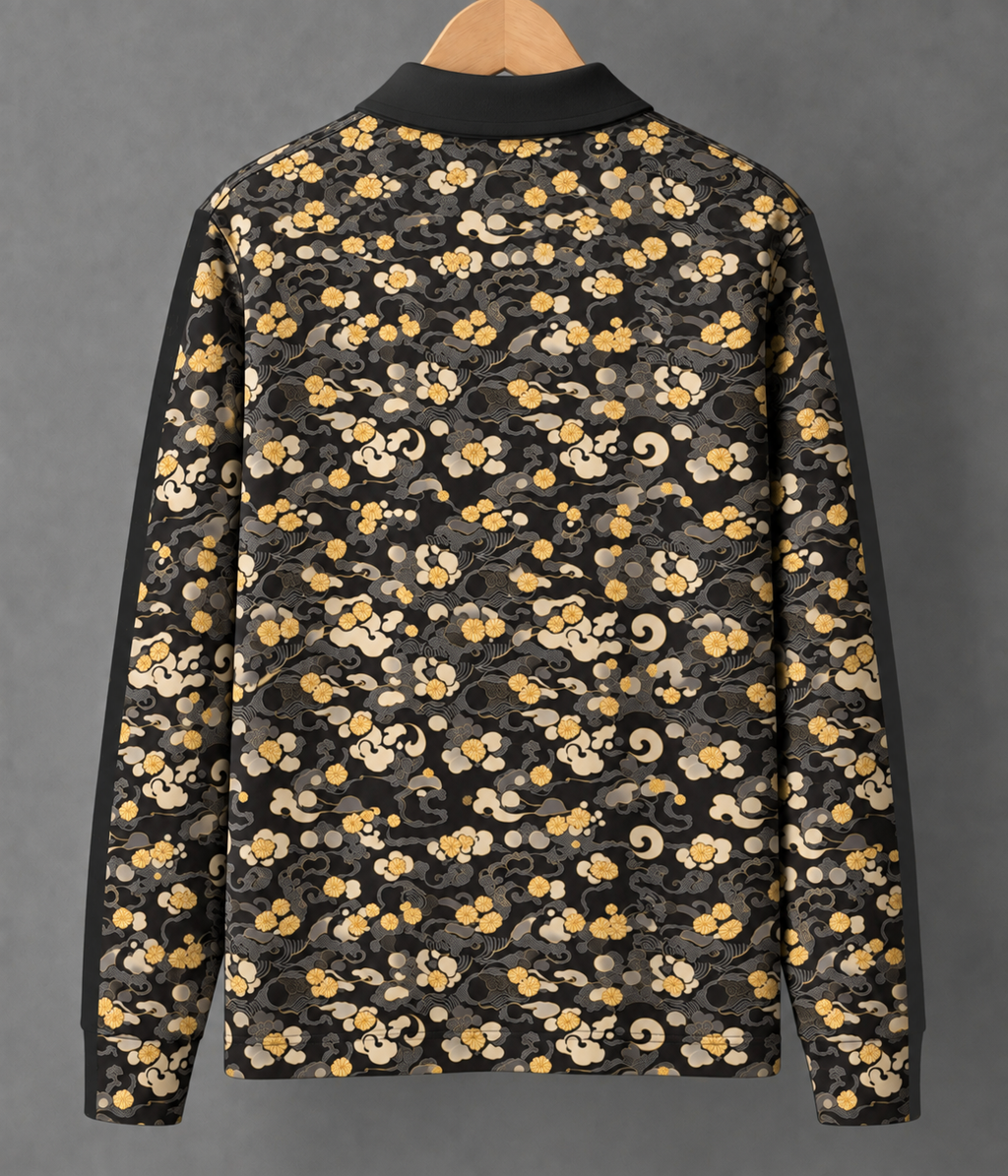 COTTON PRINTED Full Sleeve Polo Tee #67