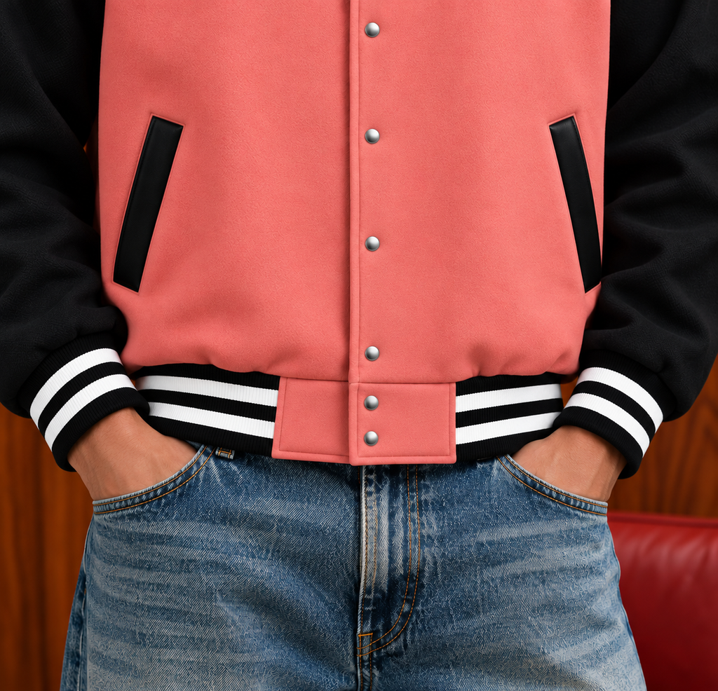 Peachy Noir* Varsity Jacket #4