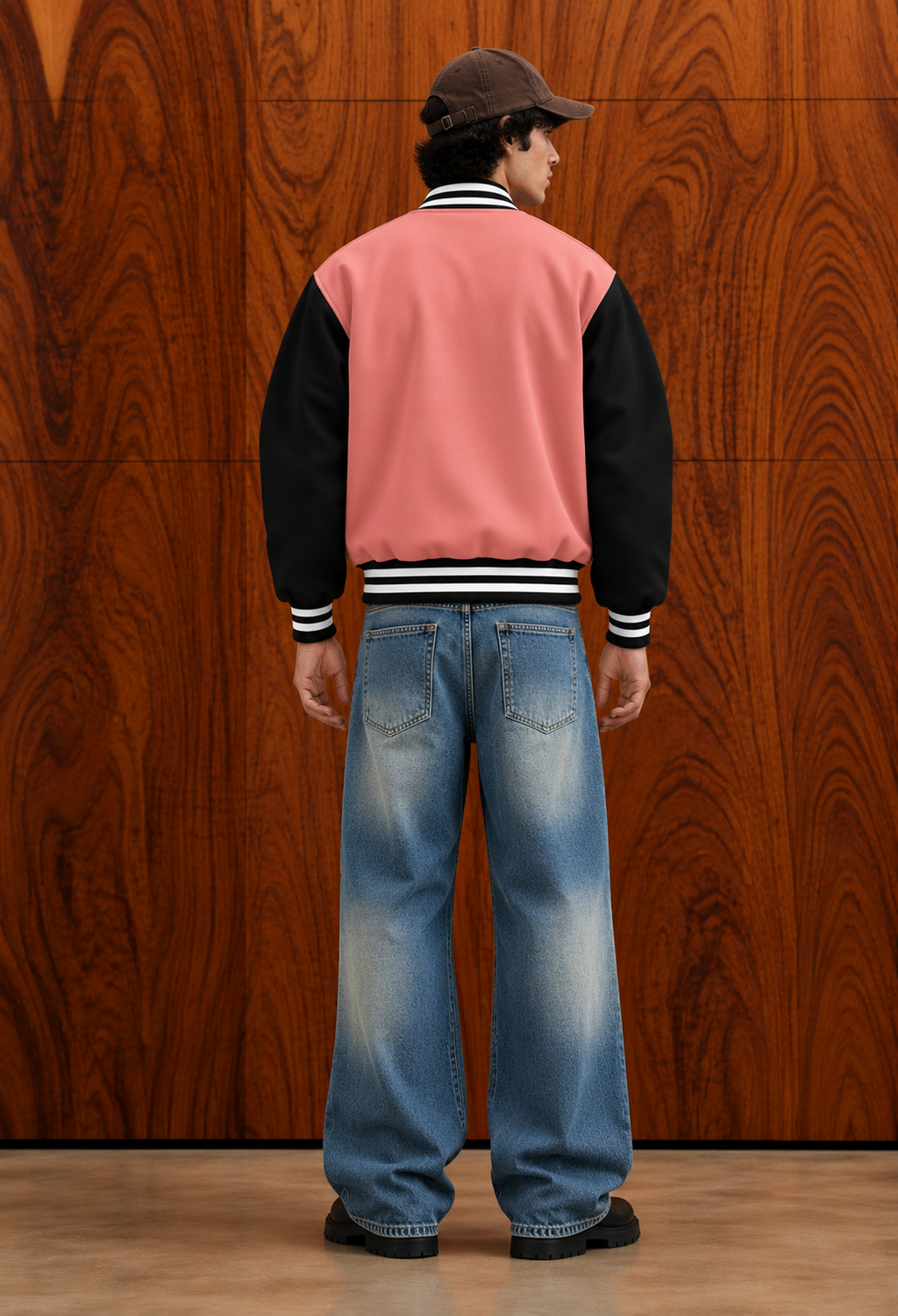 Peachy Noir* Varsity Jacket #4