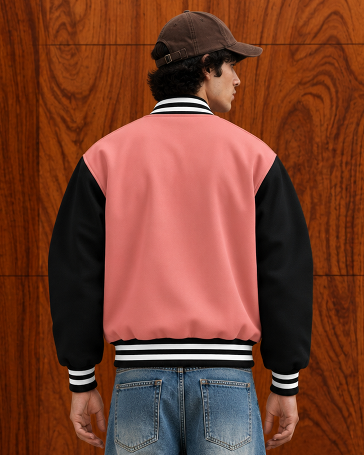 Peachy Noir* Varsity Jacket #4