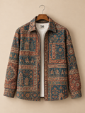 Regal* Printed Zipper shacket #14