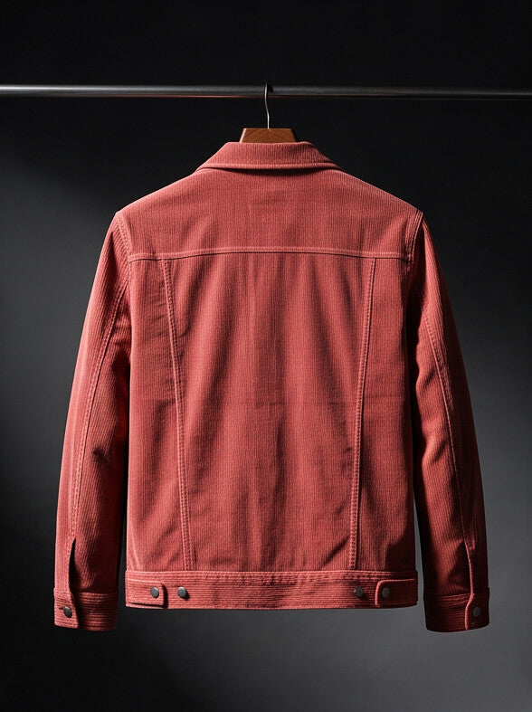 Terracotta* Corduroy Trucker Jacket #6