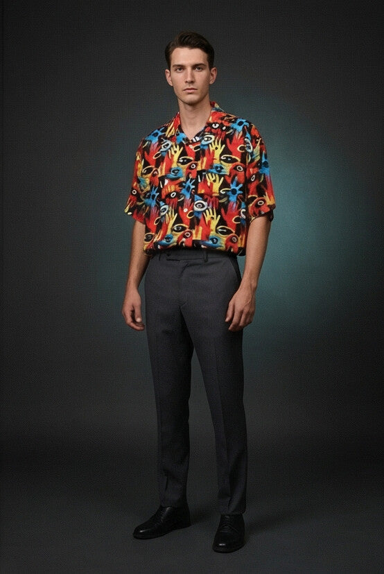 Sacred Chaos Cuban Collar Shirt #297