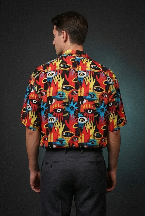Sacred Chaos Cuban Collar Shirt #297