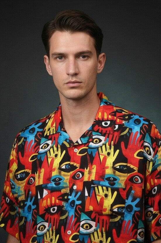 Sacred Chaos Cuban Collar Shirt #297