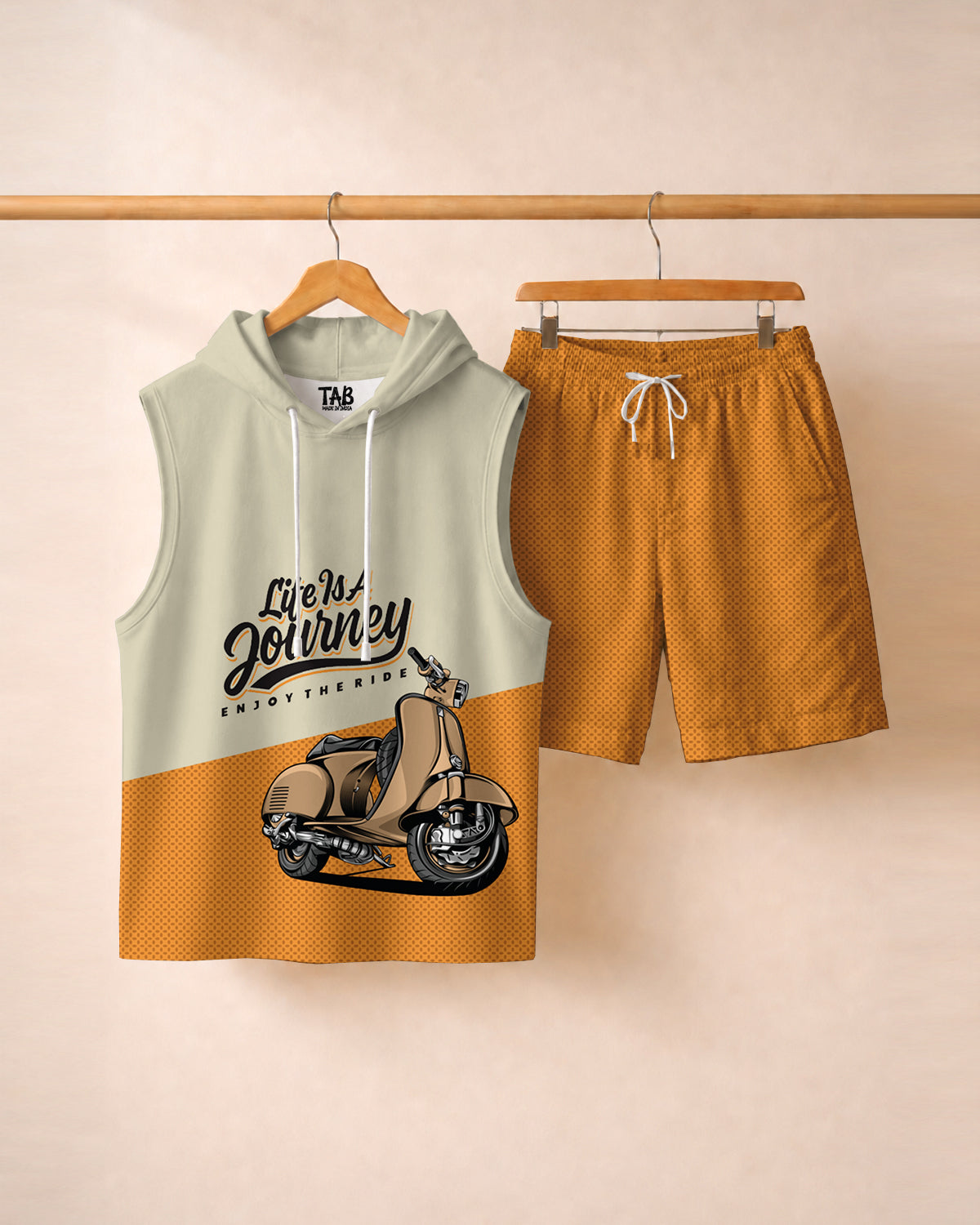 Journey Rider * Vest Hoodie & Short Co-Ord Set#3