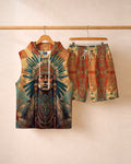 Tribal Legacy * Vest Hoodie & Short Co-Ord Set#4
