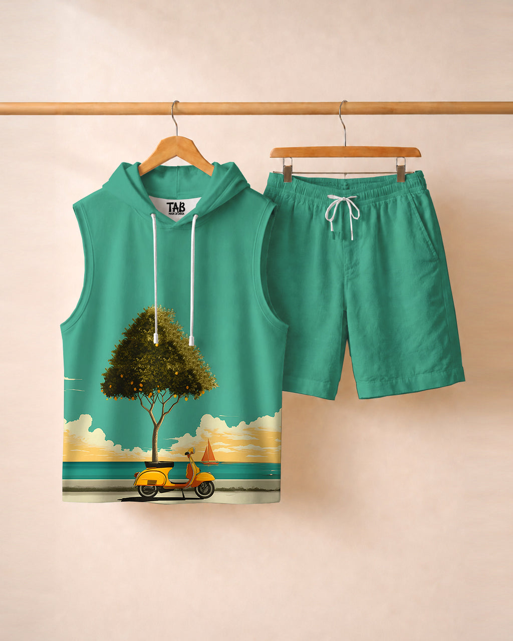 Weekend Ride * Vest Hoodie & Short Co-Ord Set#12