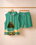 Weekend Ride * Vest Hoodie & Short Co-Ord Set#12