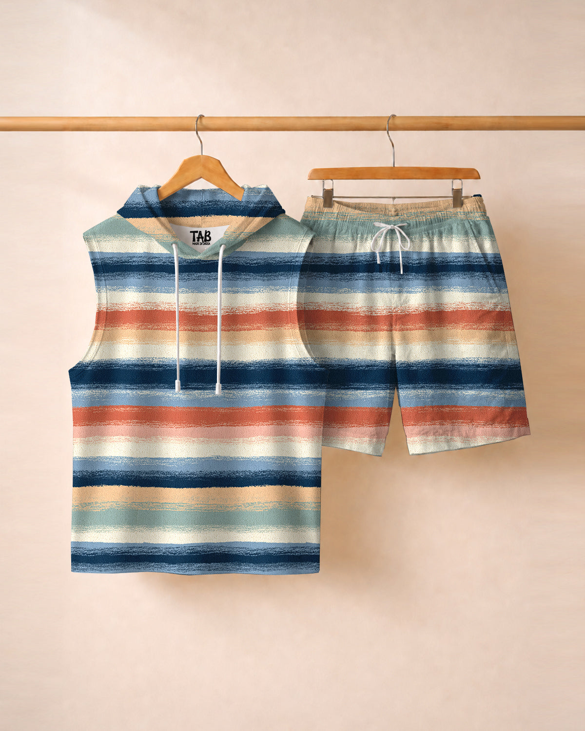 Boardwalk * Vest Hoodie & Short Co-Ord Set#13