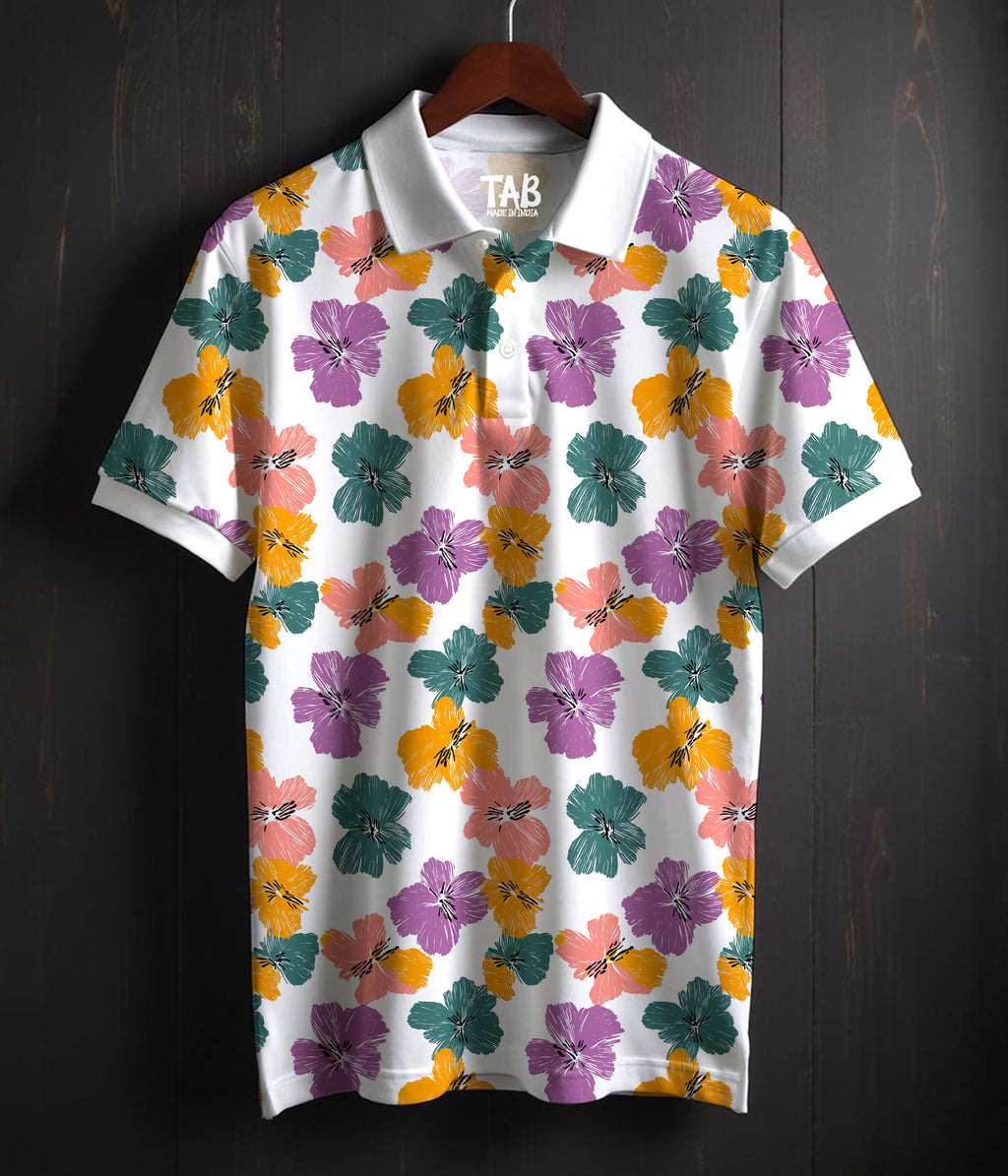Floral * Polo Tee #58