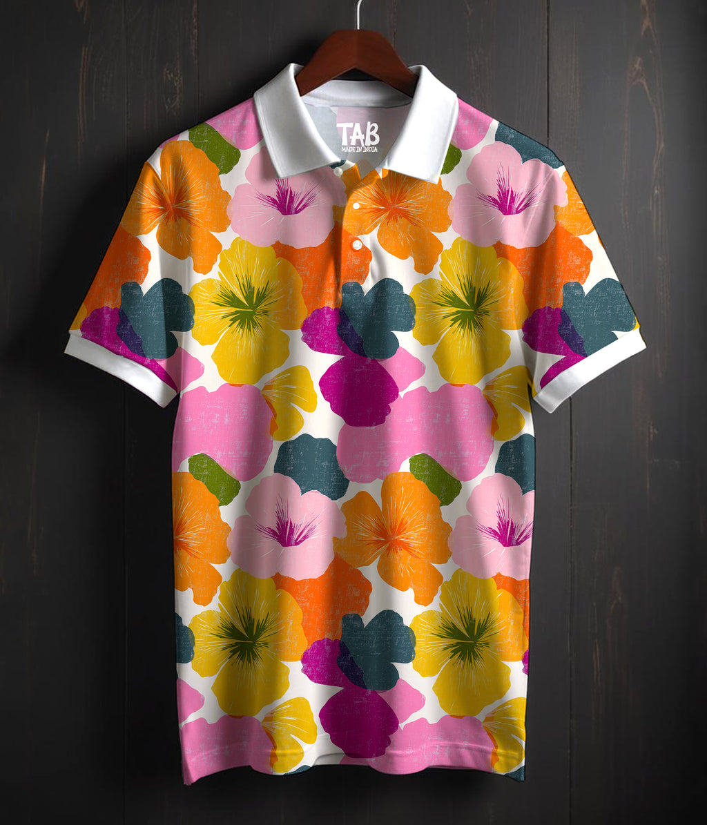 Vibrant Flora * Polo Tee #59