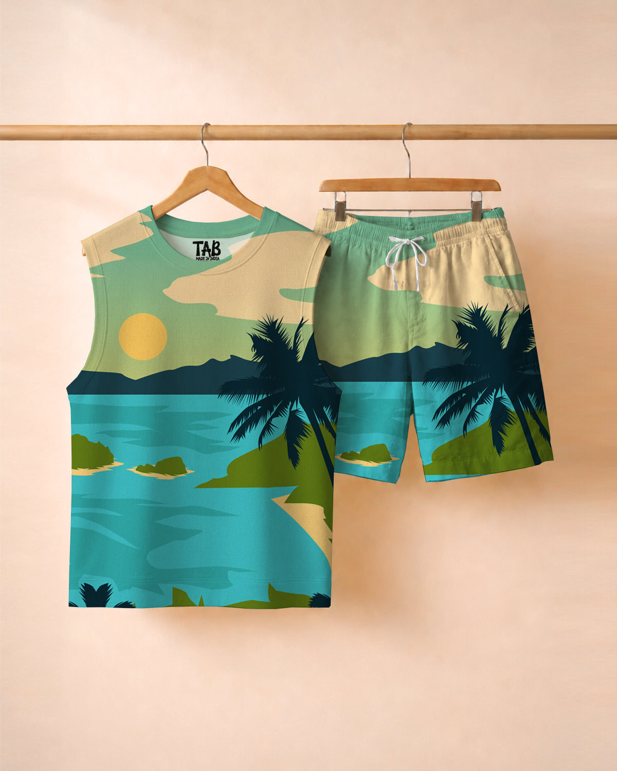 PARADISE * Vest & Short Co-Ord Set#8