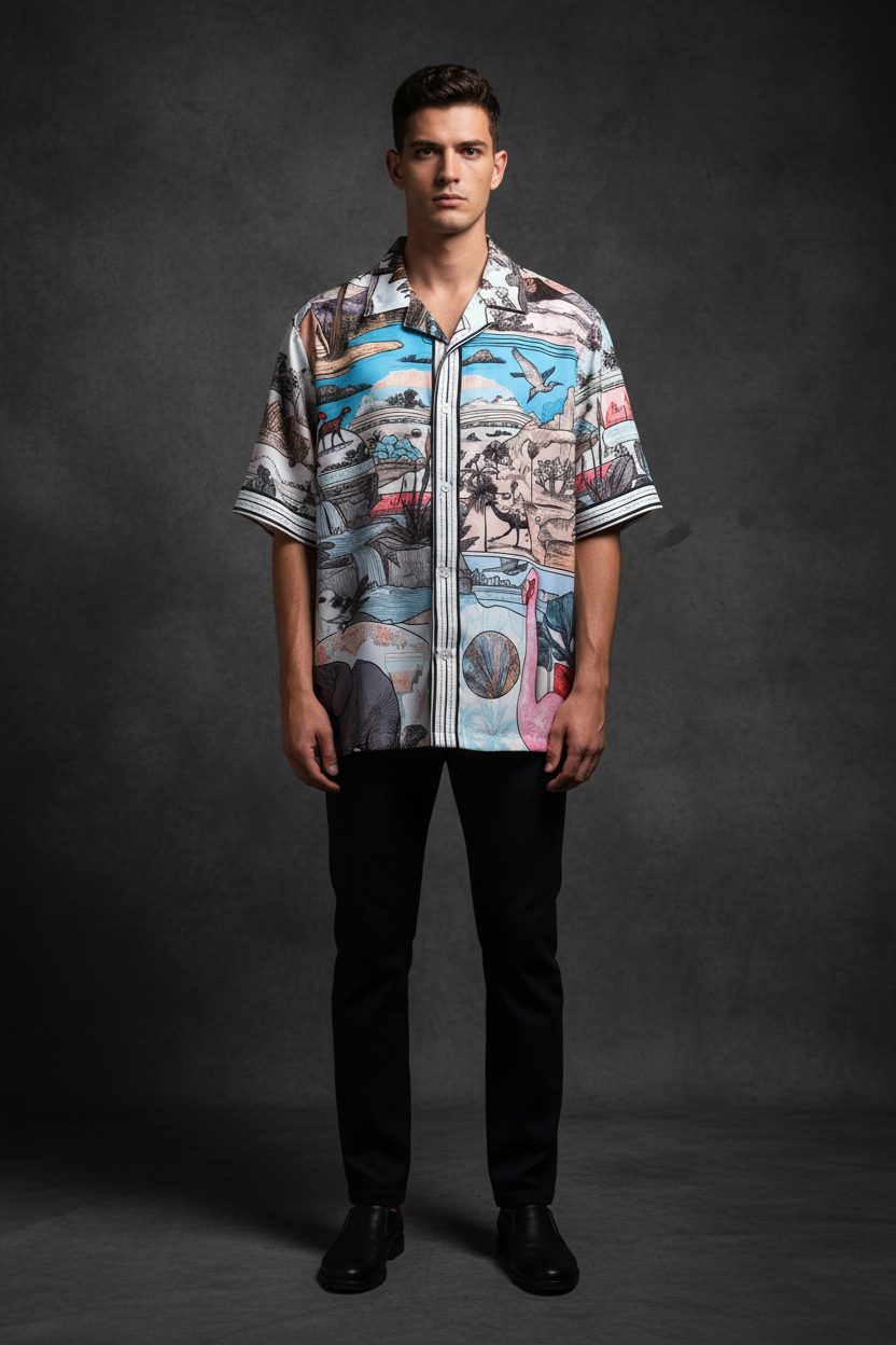 Savanna - Cuban Collar Shirt #284