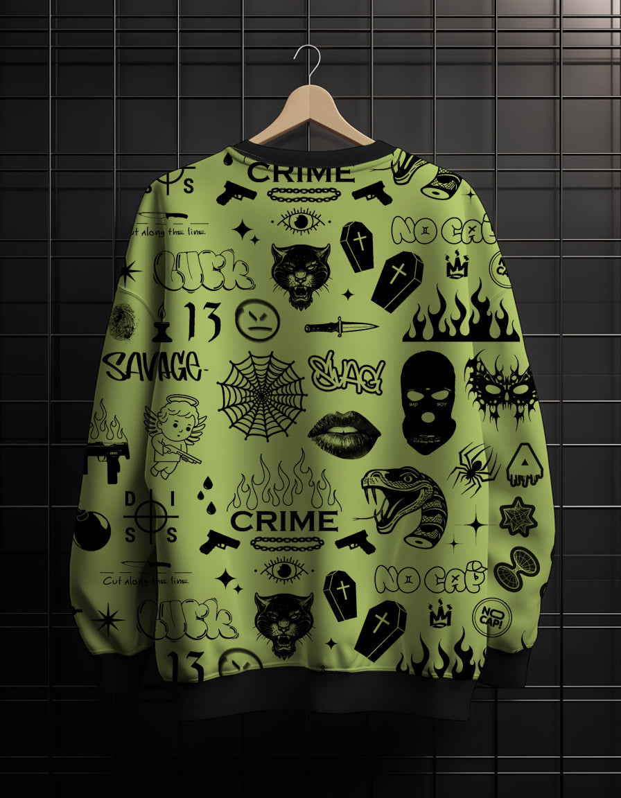 ALL OVER PRINTED * Sweatshirt #64